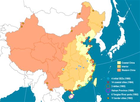 where are the special economic zones in china located